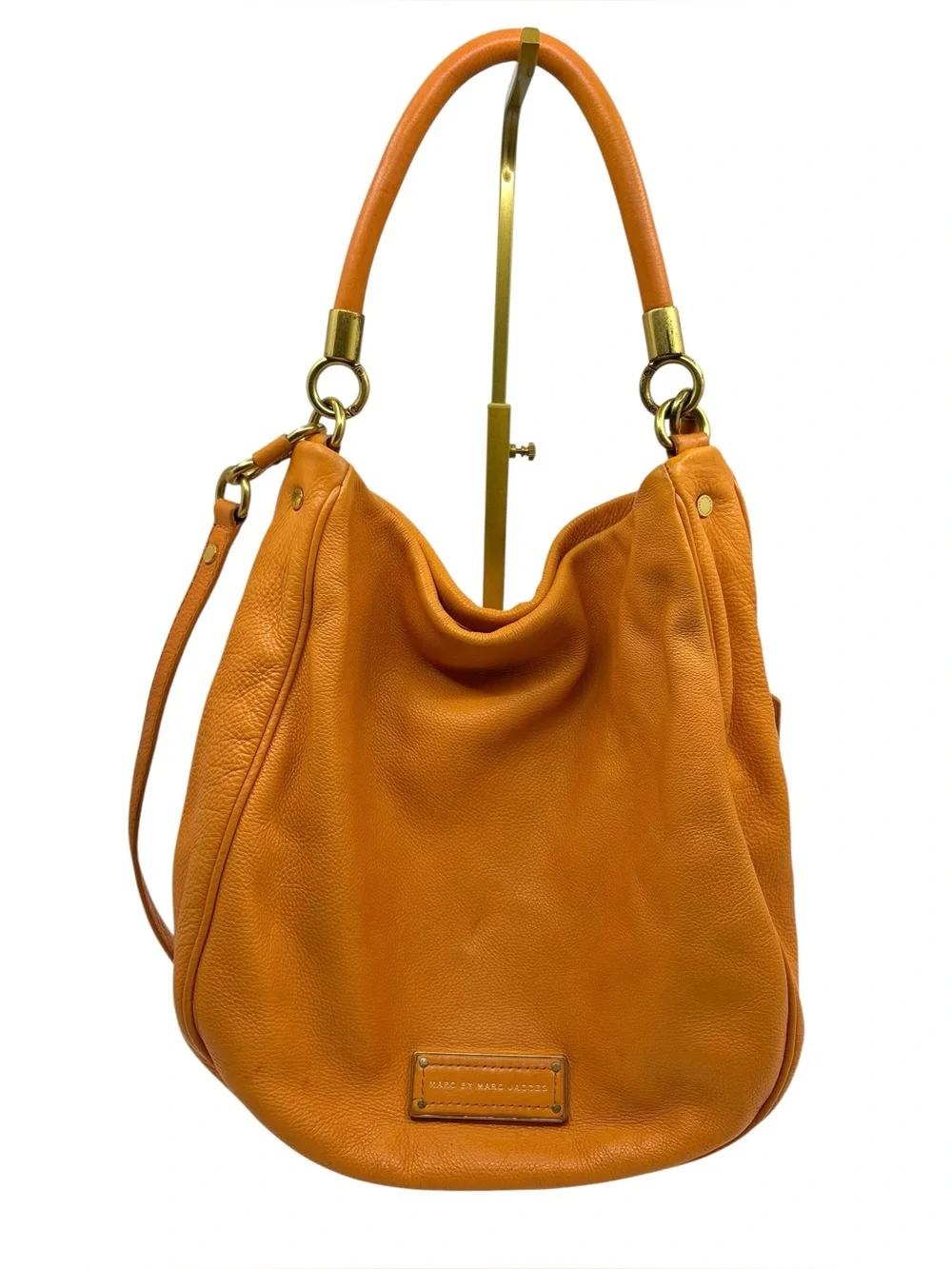 Vintage Marc By Marc Jacobs orange leather hobo bag with crossbody strap